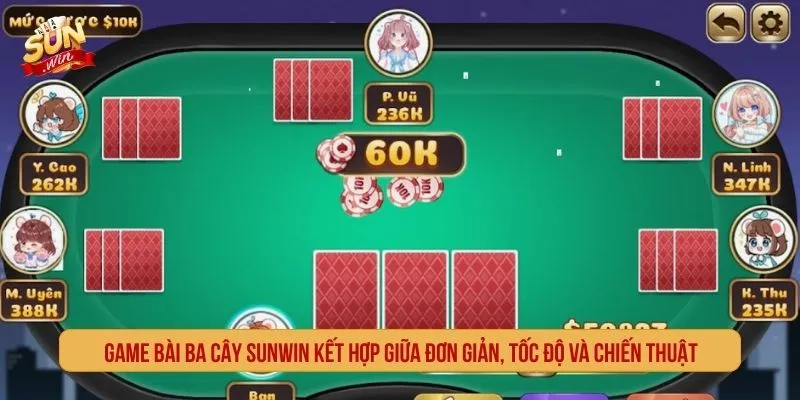 Ba Cây Sunwin - Luật Chơi, Cách Tính Điểm Và Lưu Ý Game bài Ba Cây Sunwin có luật chơi đơn giản và nhịp ván nhanh
